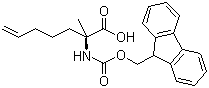 structure of CAS# 288617-73-2, (2S)-2-[[(9H-Fluoren-9-ylmethoxy)carbonyl]amino]-2-methyl-6-heptenoic acid