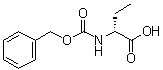 结构式 CAS# 2900-20-1, N-(苄氧羰基)-D-2-氨基丁酸