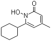 structure of CAS# 29342-05-0, Ciclopirox;6-Cyclohexyl-1-hydroxy-4-methyl-2(1H)-pyridone