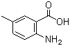 结构式 CAS# 2941-78-8, 2-氨基-5-甲基苯甲酸; 5-甲基邻氨基苯甲酸
