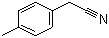 structure of CAS# 2947-61-7, 4-Methylbenzyl cyanide;(p-Methylphenyl)acetonitrile; 4-Methylphenylacetonitrile; p-Tolylacetonitrile; p-Methylbenzyl cyanide; 4-Methylacetonitrile