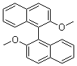 structure of CAS# 2960-93-2, 2,2'-Dimethoxy-1,1'-binaphthalene;2,2'-Dimethoxy-1,1'-binaphthyl; 2,2'-Dimethoxy-1,1'-dinaphthyl; NSC 244962; NSC 37210