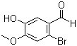 结构式 CAS# 2973-59-3, 6-溴异香草醛; 2-溴-5-羟基-4-甲氧基苯甲醛