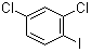 structure of CAS# 29898-32-6, 1,3-Dichloro-4-iodobenzene;2,4-Dichloro-1-iodobenzene; 2,4-Dichloroiodobenzene; 2,4-Dichlorophenyl iodide; NSC 90657