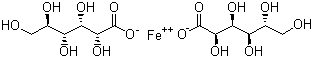 Ferrous gluconate molecular structure (CAS 299-29-6)