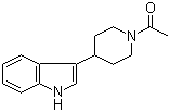 结构式 CAS# 30030-83-2, 1-[4-(1H-吲哚-3-基)哌啶基]-1-乙酮