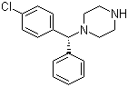 structure of CAS# 300543-56-0, (-)-1-[(4-Chlorophenyl)phenylmethyl]piperazine;(R)-1-(p-Chlorobenzhydryl)piperazine