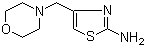 structure of CAS# 3008-61-5, 4-(4-Morpholinylmethyl)-2-thiazolamine;4-(1-Morpholinomethyl)thiazol-2-ylamine; [4-[(Morpholin-4-yl)methyl]thiazol-2-yl]amine