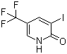 结构式 CAS# 300851-88-1, 3-碘-5-(三氟甲基)-2(1H)-吡啶酮