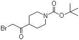 structure of CAS# 301221-79-4, tert-Butyl 4-(bromoacetyl)piperidine-1-carboxylate;4-(2-Bromoacetyl)-1-piperidinecarboxylic acid 1,1-dimethylethyl ester; tert-Butyl 4-(2-bromoacetyl)piperidine-1-carboxylate