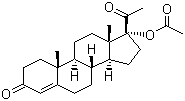 结构式 CAS# 302-23-8, 醋酸羟孕酮; 羟孕酮醋酸酯; 醋酸孕酮