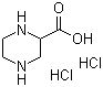 结构式 CAS# 3022-15-9, 哌嗪-2-羧酸二盐酸盐; 2-哌嗪羧酸盐酸盐