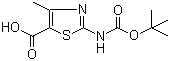structure of CAS# 302963-94-6, N-Boc-2-amino-4-methylthiazole-5-carboxylic acid
