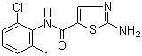 structure of CAS# 302964-24-5, 2-Amino-N-(2-chloro-6-methylphenyl)thiazole-5-carboxamide