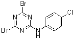 2,4-Dibromo-6-(p-chloroanilino)-s-triazine molecular structure (CAS 30357-83-6)