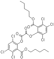 structure of CAS# 30431-54-0, Bis(2,4,5-trichloro-6-carbopentoxyphenyl) oxalate;Bis(6-carbopentoxy-2,4,5-trichlorophenyl) oxalate; CPPO