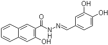结构式 CAS# 304448-55-3, 3-羟基-2-萘甲酸[(3,4-二羟基苯基)亚甲基]酰肼