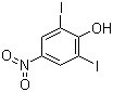 structure of CAS# 305-85-1, 2,6-Diiodo-4-nitrophenol;Disophenol