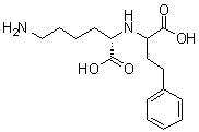 structure of CAS# 305332-61-0, alpha-[[(1S)-5-Amino-1-carboxypentyl]amino]-benzenebutanoic acid