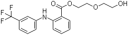 structure of CAS# 30544-47-9, Etofenamate;2-(2-Hydroxyethoxy)ethyl 2-[3-(trifluoromethyl)anilino]benzoate