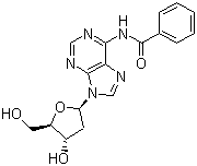 结构式 CAS# 305808-19-9, N6-苯甲酰基-2'-脱氧腺苷