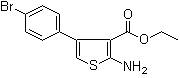 结构式 CAS# 306934-99-6, 2-氨基-4-(4-溴苯基)噻吩-3-羧酸乙酯