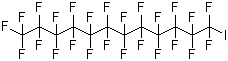 结构式 CAS# 307-60-8, 1-碘全氟十二烷; 全氟十二烷基碘; 全氟碘代十二烷