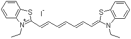 3,3'-Diethylthiatricarbocyanine iodide molecular structure (CAS 3071-70-3)