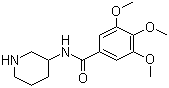 structure of CAS# 30751-05-4, Troxipide;3,4,5-Trimethoxy-N-(3-piperidyl)benzamide