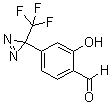structure of CAS# 308085-25-8, 2-Hydroxy-4-[3-(trifluoromethyl)-3H-diazirin-3-yl]benzaldehyde