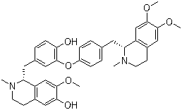 structure of CAS# 30984-80-6, Dauricinoline;(1R)-1,2,3,4-Tetrahydro-1-[[4-hydroxy-3-[4-[[(1R)-1,2,3,4-tetrahydro-6,7-dimethoxy-2-methyl-1-isoquinolinyl]methyl]phenoxy]phenyl]methyl]-7-methoxy-2-methyl-6-isoquinolinol