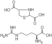 结构式 CAS# 30986-62-0, L-精氨酸 2,4-噻唑烷二羧酸盐
