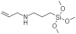 结构式 CAS# 31024-46-1, 3-(N-烯丙基氨基)丙基三甲氧基硅烷; N-[3-(三甲氧硅)丙基]-2-丙烯-1-胺