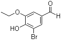 structure of CAS# 3111-37-3, 3-Bromo-5-ethoxy-4-hydroxybenzaldehyde