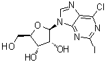 6-Chloro-2-iodo-9-beta-D-ribofuranosyl-9H-purine molecular structure (CAS 313477-85-9)