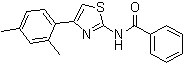 structure of CAS# 313553-47-8, N-[4-(2,4-Dimethylphenyl)-2-thiazolyl]-benzamide;IBT 13131