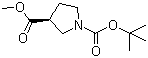 structure of CAS# 313706-15-9, (S)-1-Boc-pyrrolidine-3-carboxylic acid methyl ester;(S)-1-tert-Butoxycarbonyl-pyrrolidine-3-carboxylic acid methyl ester