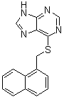 structure of CAS# 313984-77-9, 6-[(1-Naphthalenylmethyl)thio]-9H-purine;6-[(1-Naphthalenylmethyl)thio]-1H-purine