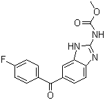 结构式 CAS# 31430-15-6, 氟苯咪唑; 5-(4-氟苯甲酰基)苯并咪唑-2-氨基甲酸甲酯