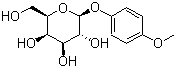 结构式 CAS# 3150-20-7, 4-甲氧基苯基 beta-D-吡喃半乳糖苷
