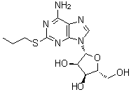 结构式 CAS# 31528-53-7, 2-(丙硫基)腺苷