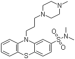 structure of CAS# 316-81-4, Thioproperazine;N,N-Dimethyl-10-[3-(4-methylpiperazin-1-yl)propyl]phenothiazine-2-sulfonamide