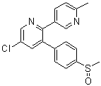 结构式 CAS# 316149-01-6, 5-氯-6'-甲基-3-[4-(甲基亚磺酰基)苯基]-2,3'-联吡啶