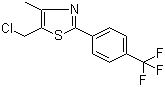 structure of CAS# 317318-97-1, 5-(Chloromethyl)-4-methyl-2-[4-(trifluoromethyl)phenyl]-1,3-thiazole