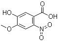 结构式 CAS# 31839-20-0, 5-羟基-4-甲氧基-2-硝基苯甲酸