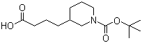 结构式 CAS# 318536-95-7, 1-叔丁氧羰基-3-哌啶丁酸