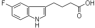 structure of CAS# 319-72-2, 5-Fluoroindole-3-butyric acid;4-(5-Fluoro-1H-indol-3-yl)butanoic acid