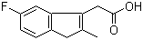 (5-Fluoro-2-methyl-1H-inden-3-yl)acetic acid molecular structure (CAS 32004-66-3)