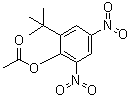 structure of CAS# 3204-27-1, 2-tert-Butyl-4,6-dinitrophenyl acetate;Dinoil; Dinoterb acetate; MC 1108