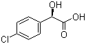结构式 CAS# 32189-36-9, (R)-4-氯扁桃酸; (R)-2-(4-氯苯基)-2-羟基乙酸